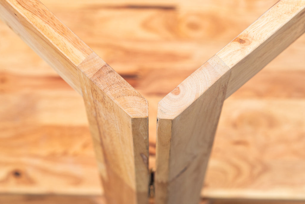 天然木ラバーウッドのディスプレイシェルフ