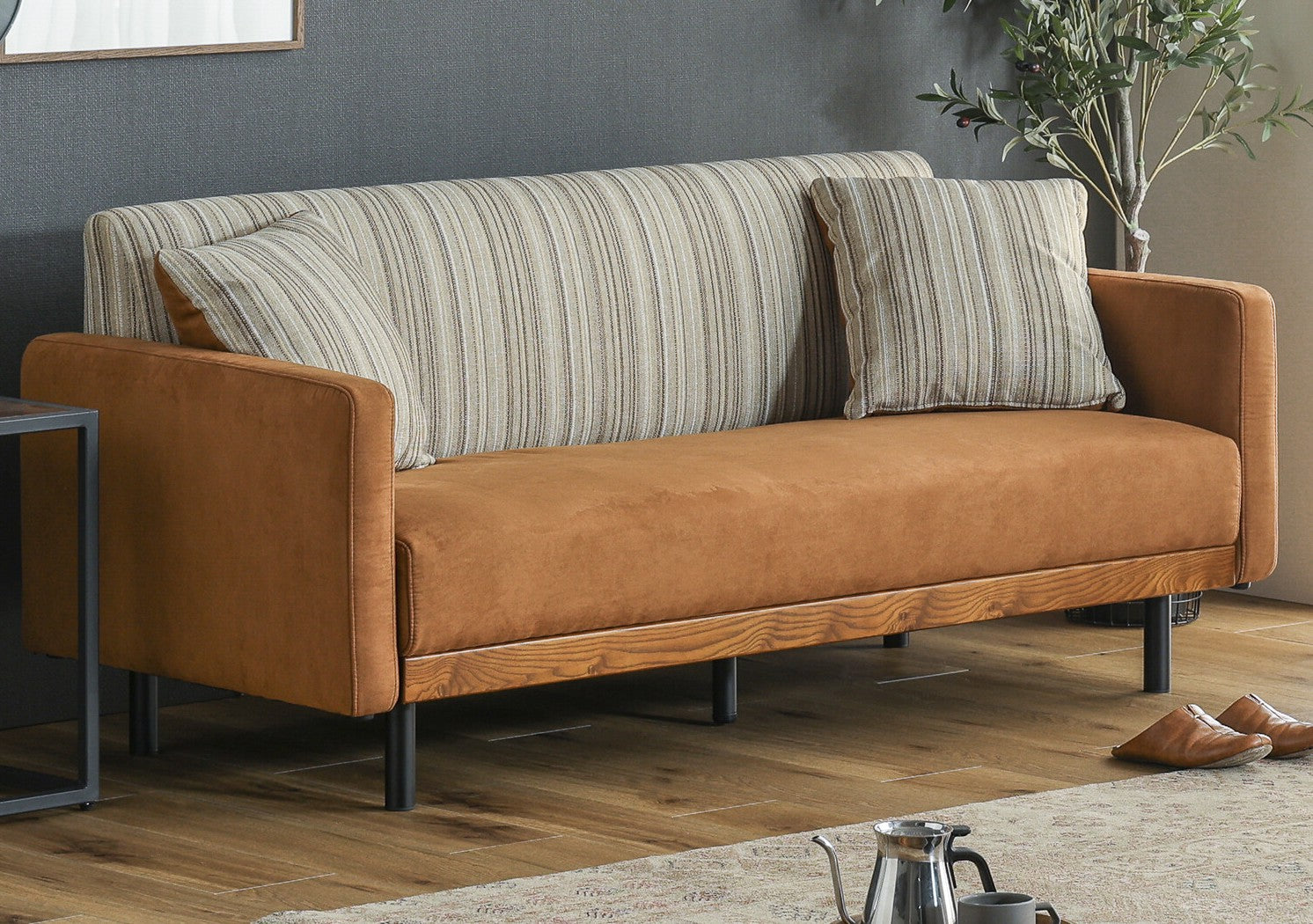 ヴィンテージ風 2.5人掛けソファ