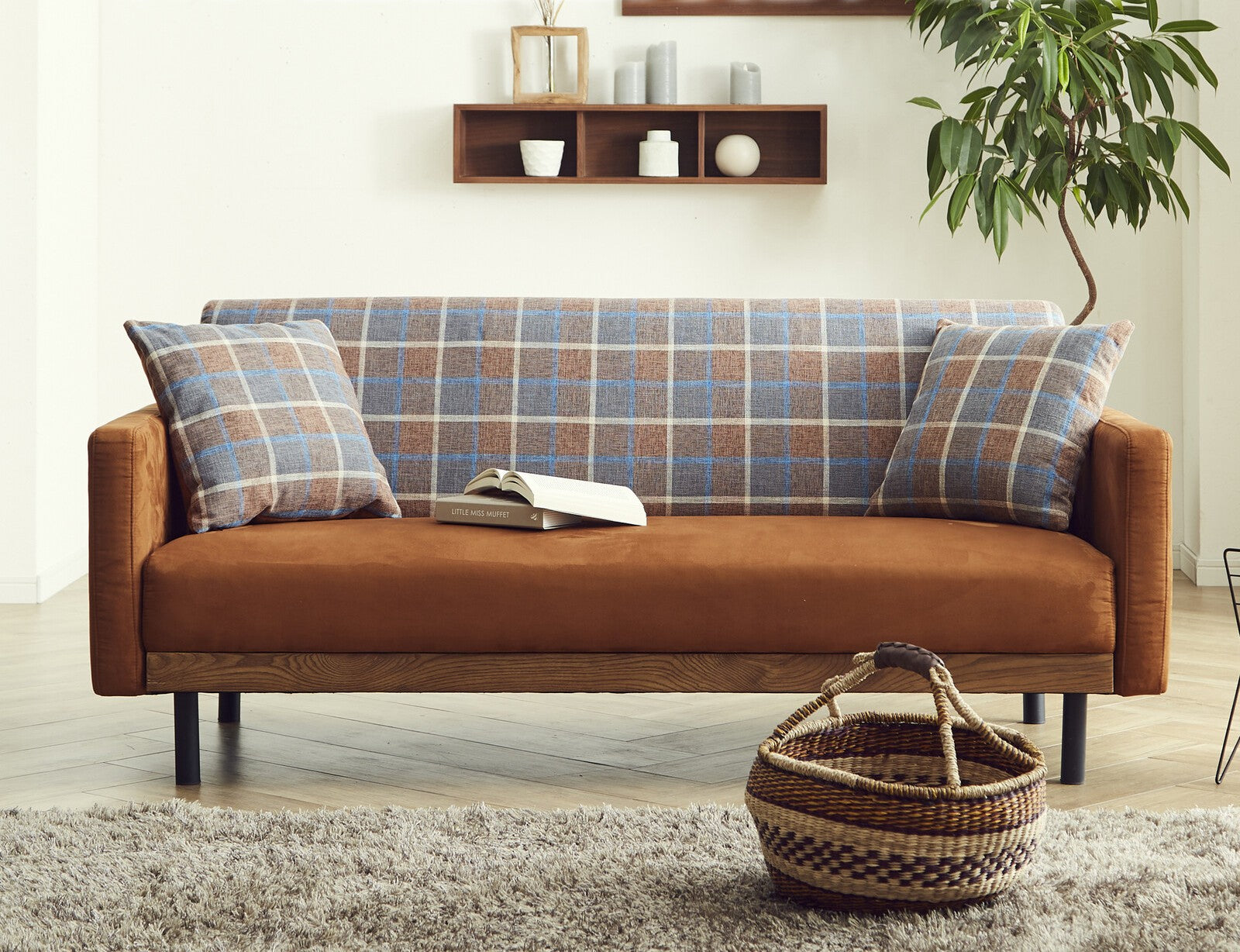 ヴィンテージ風 2.5人掛けソファ