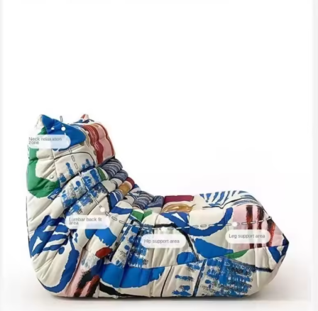 アート柄 フロアソファ