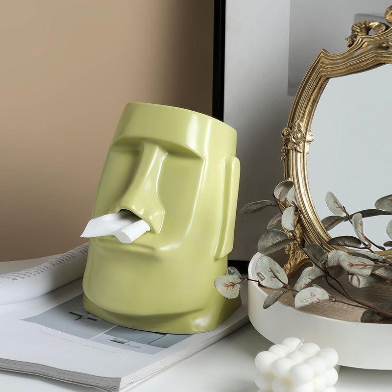 モアイ像 ティッシュケース