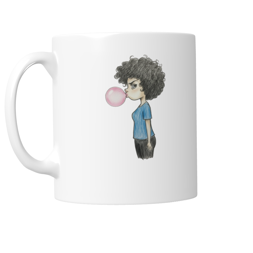 くるくるヘアの「ゾウコ」さん　マグカップ
