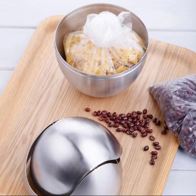 エッグ型 ステンレスゴミ箱