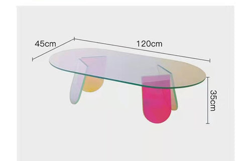 オーロラ アクリル センターテーブル