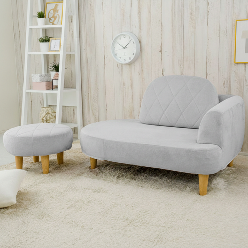 コンパクトソファ オットマン付き