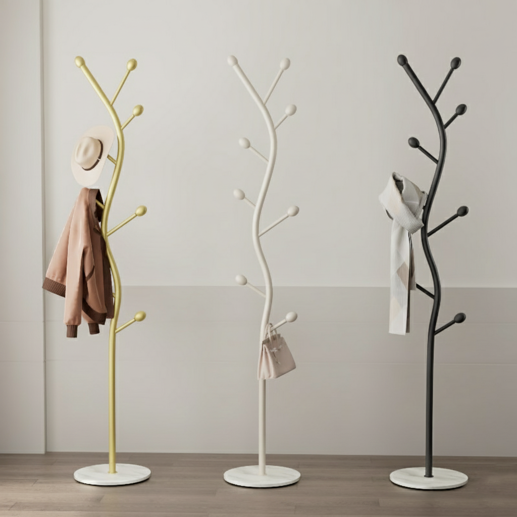 岩板ベースのハンガーラック